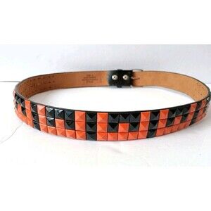 Studded Belt Men's Large 44 Inches Pleather Multicolor